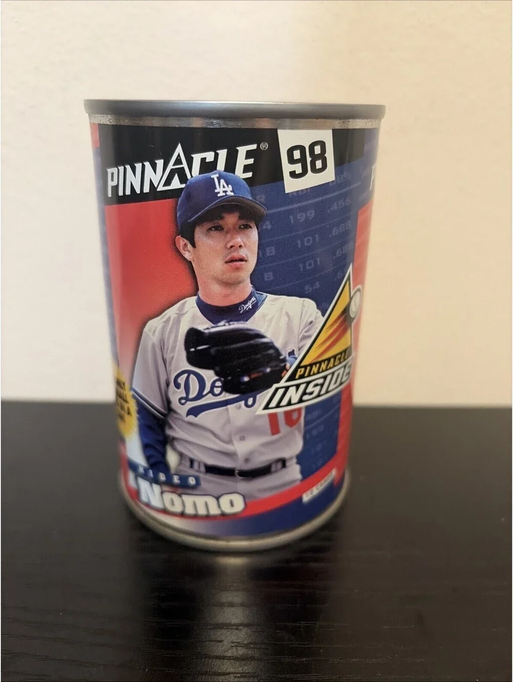 Los Angeles Dodgers 1998 Hideo Nomo Pinnacle Card In A Can Brand New Sealed Can